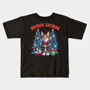 meowy catmas Kids T-Shirt